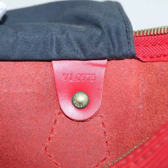 LOUIS VUITTON Epi Speedy 35 Hand Bag Castilian Re - Picture 16 of 16